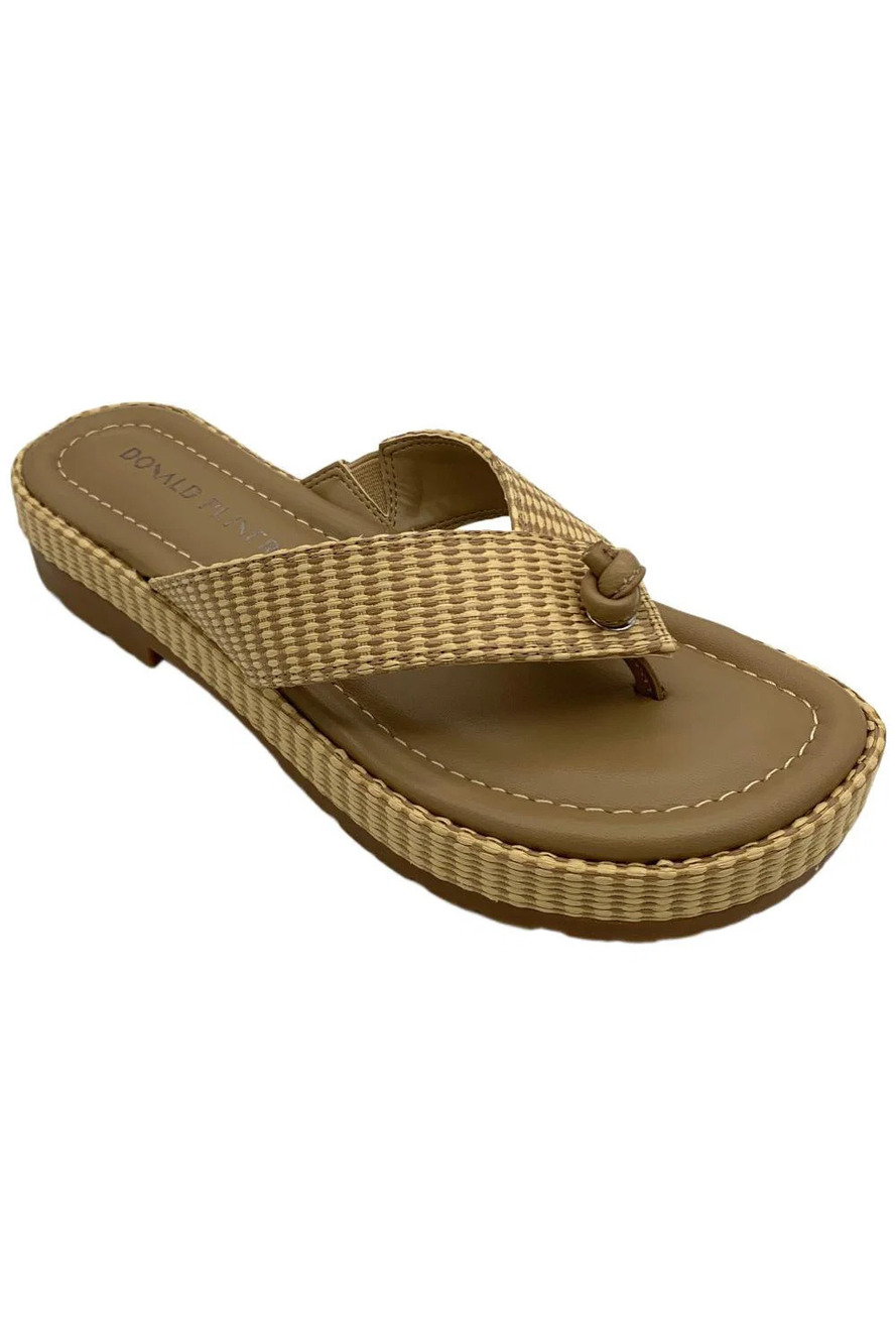 Donald Pliner Women's Sylver Sandal Tobacco Raffia - Medium